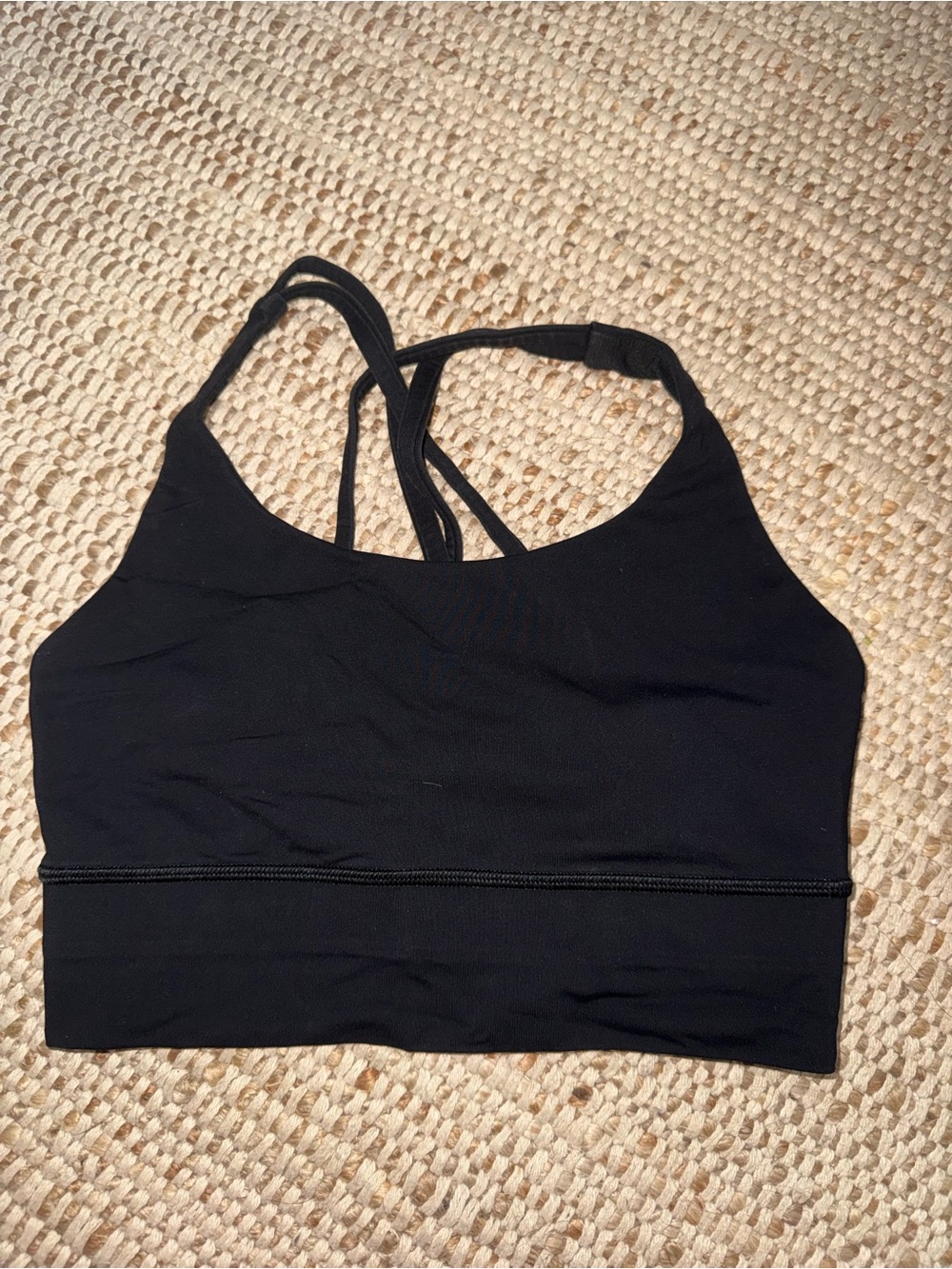 lululemon athletica Black Strappy Light Support Sports Bra